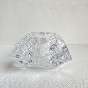 PartyLite Quad Prism lead crystal clear candle holder votive or tealight P0129